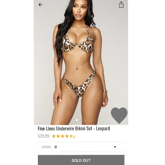 Fashion Nova Other - NWT Cheetah Print Cheeky Underwire Bikini Sold Out